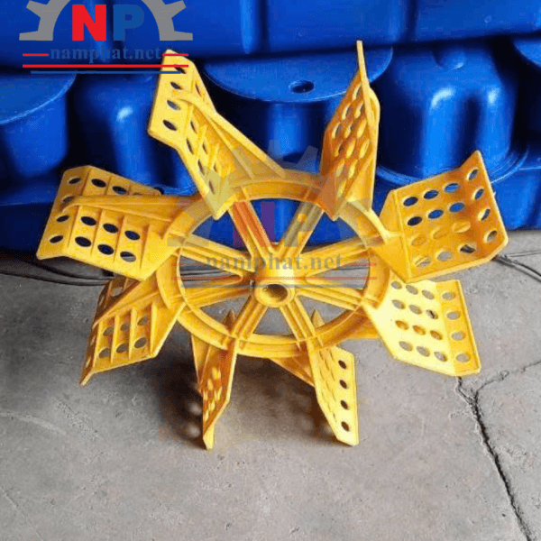 Cánh quạt oxy nuôi tôm Taiwan vàng inox 304